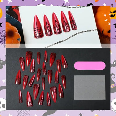 Scarlet Web Press on Nails